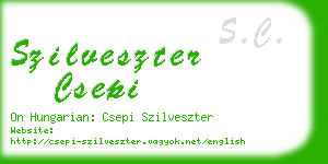 szilveszter csepi business card